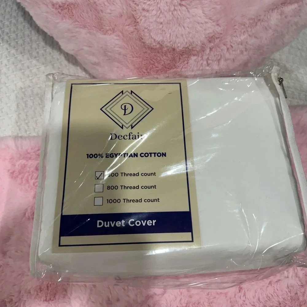 100% Egyptian Cotton Duvet Cover Set Queen/Full Size 600 Thread Sateen Weave